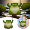 Swing Frogs Planter Pot Cute Smiling Face Resin Flower Pot Swing Succulent Flower Planter Wall Hanging Flower Pot Garden Decor
