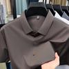 Mens Casual Dress Shirt Short Sleeve Ice Silk Blend WrinkleFree for Daily Commute
