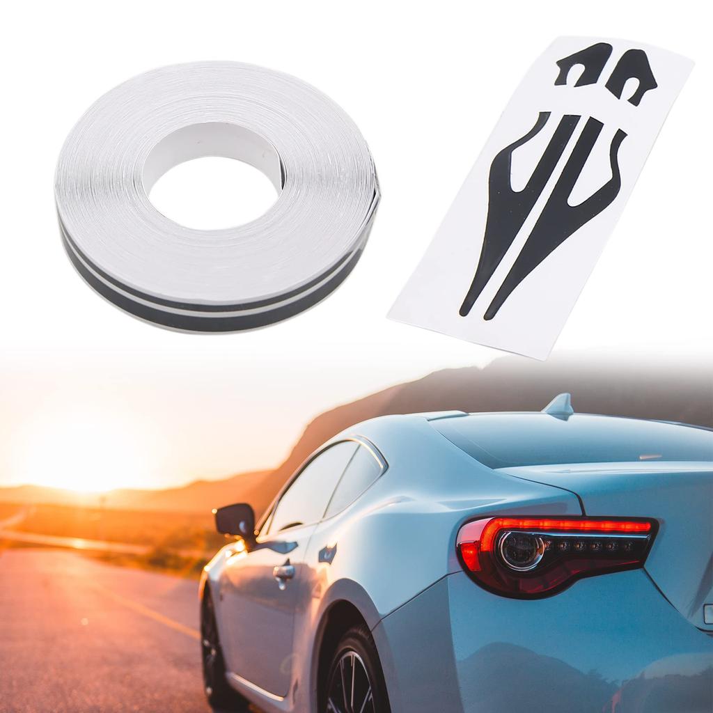 uxcell Car Stripe Tape Pinstripe Double Line Decorative Sticker Vinyl 12mm Black