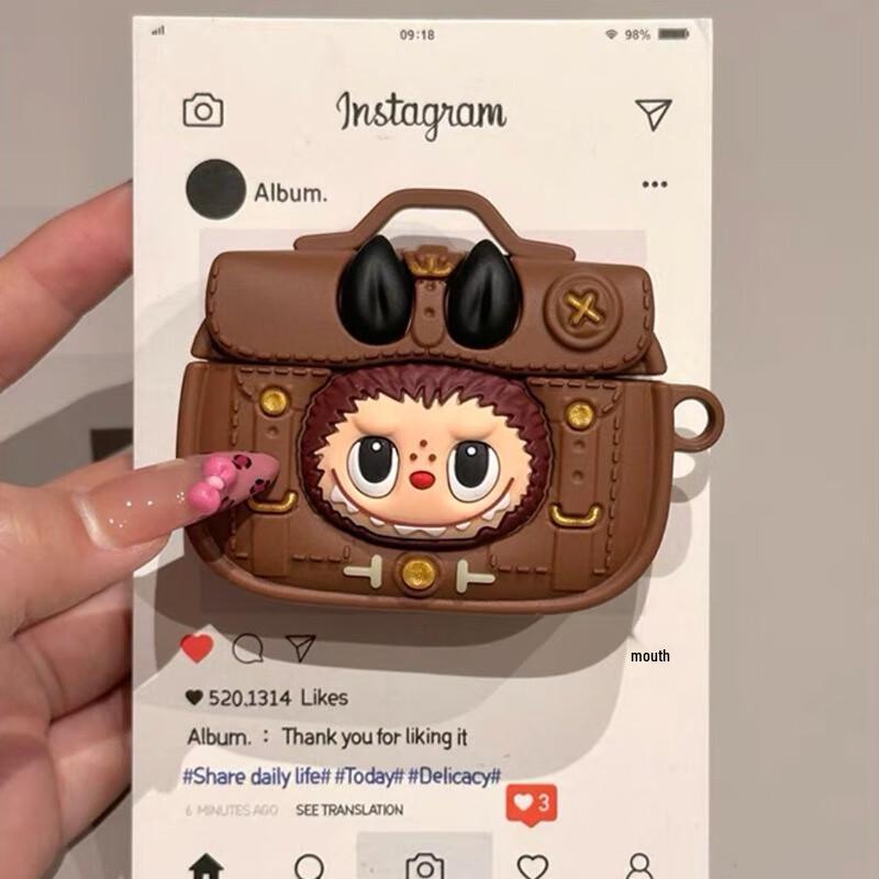 AirPods 3rd Gen Cartoon Brown Bag Protective Case