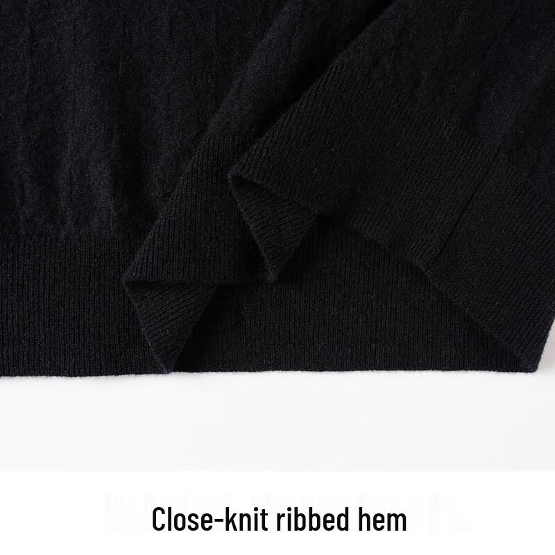 CARLI Men's Premium Half-Zip Stand Collar Wool-Blend Sweater