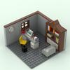 Street View Corner Room Bar Kitchen Scene Diy Assembly Holiday Gift Ornament Building Block