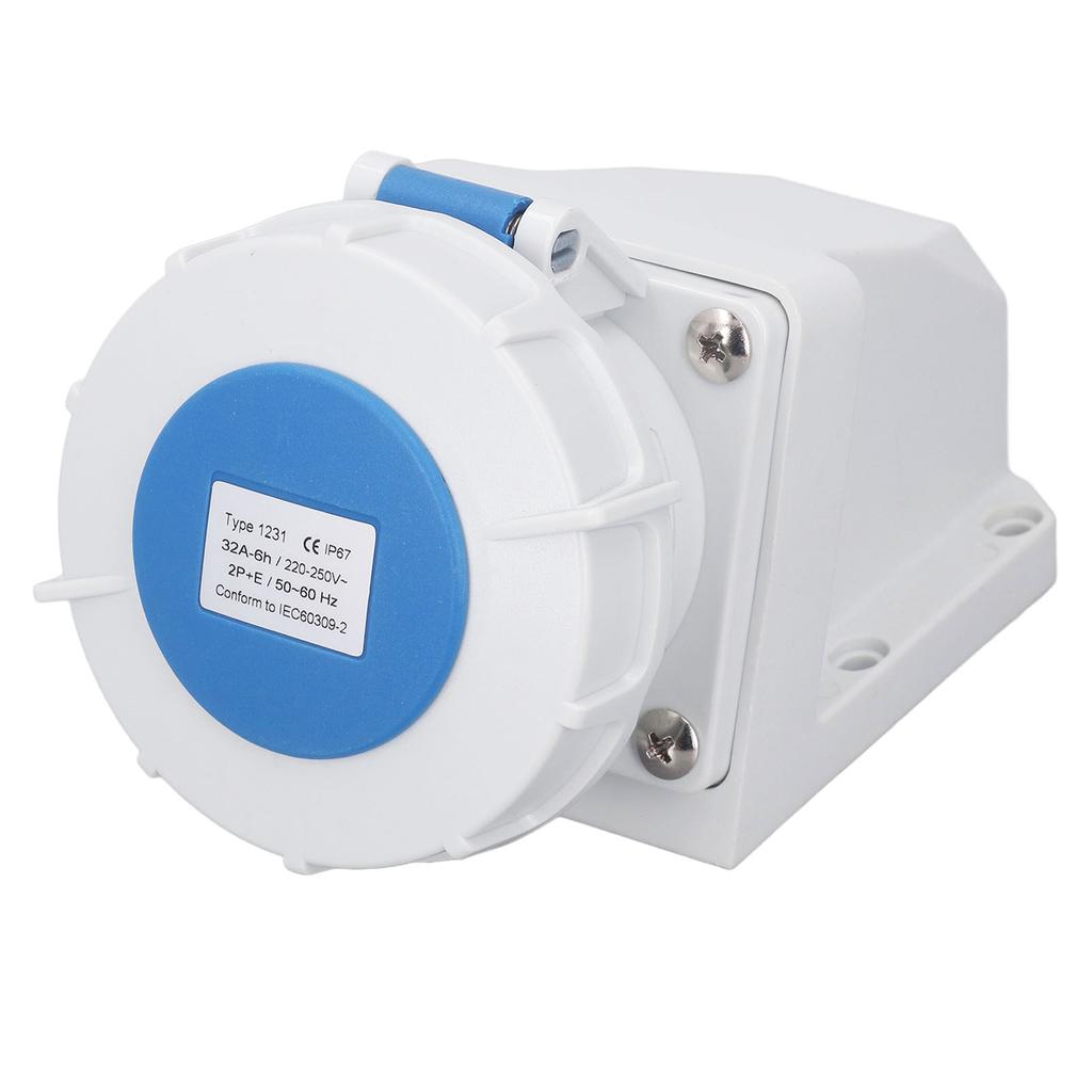 Industrielle Anschlussbuchse 32A 2P+E Oberflächenmontierte IP67 wasserdichte Steckdose Industriestecker 220