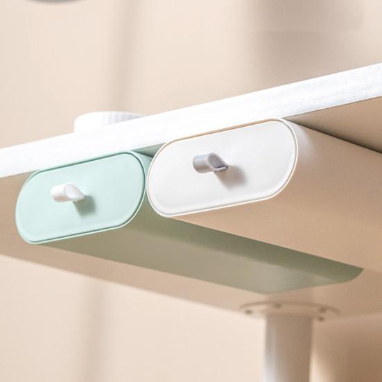 Úložný držák Samolepící skrytý úložný design Plastový úložný organizér pod stůl pro domácnost