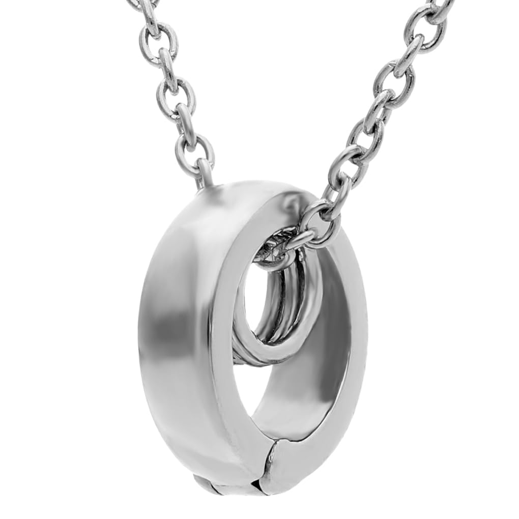 [Shinjuku Gin no Kura] Special Specifications close to me Stainless Steel Ring Holder Necklace (with 50cm chain) Pendant Connector Clicker