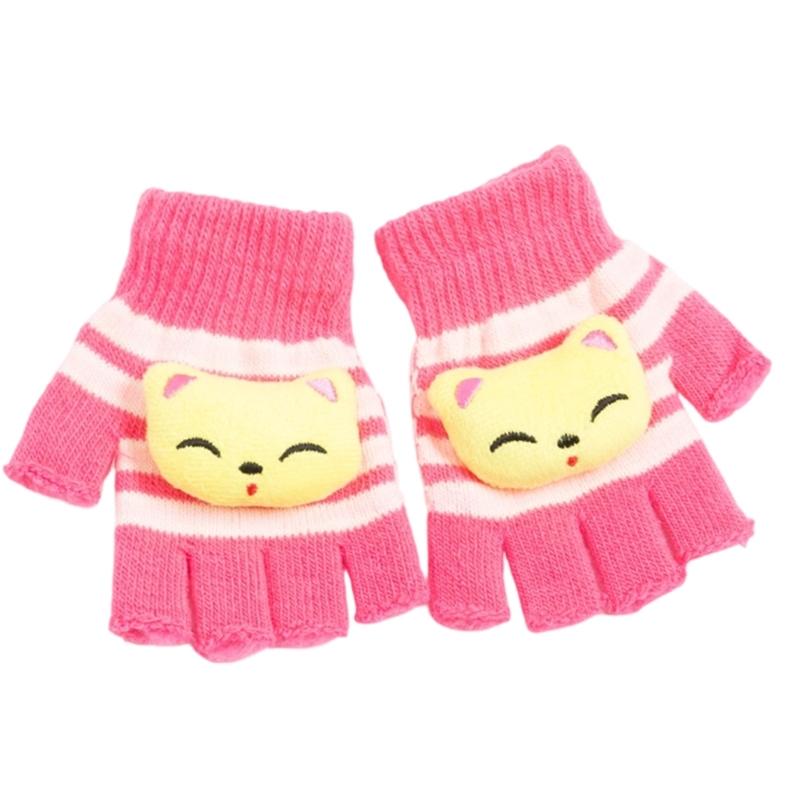 

Adorable Bear Shaped Gloves For Children Cozy Fleece Handwear Durable Easy Clean Winter Essential