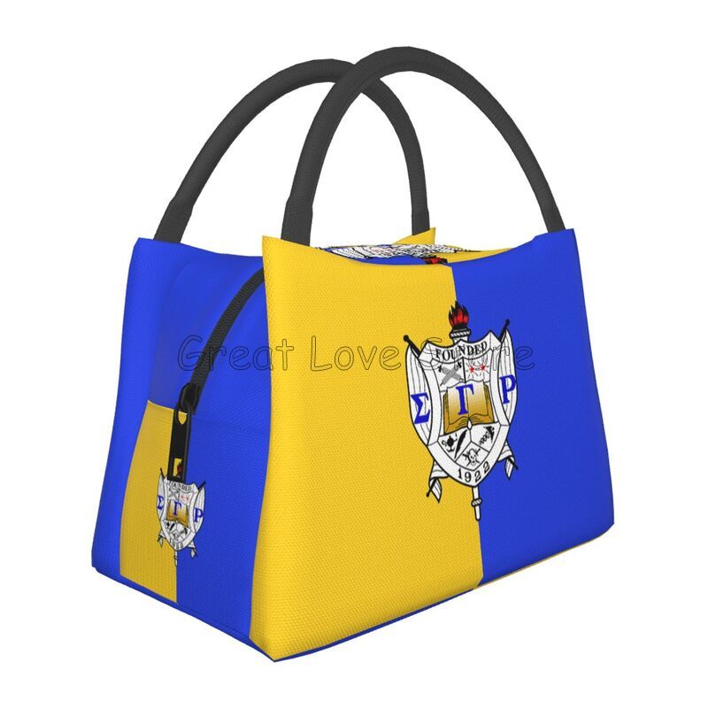 Sigma Gamma Rho 1922 Print Thermal Lunch Bag Women Portable Insulated Cooler Bag for Picnic Work Reusable Waterproof Lunch Box
