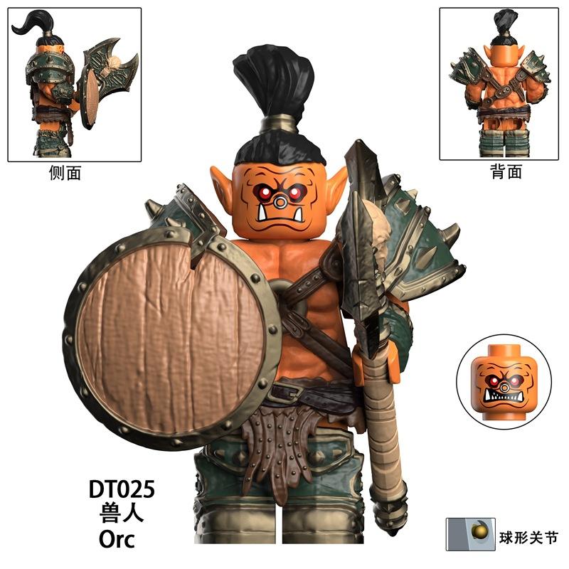 

3/6 Warcraft Power Orc Blocks Mini Doll Assembly Works With Action Series Decorative Plaything Gifts