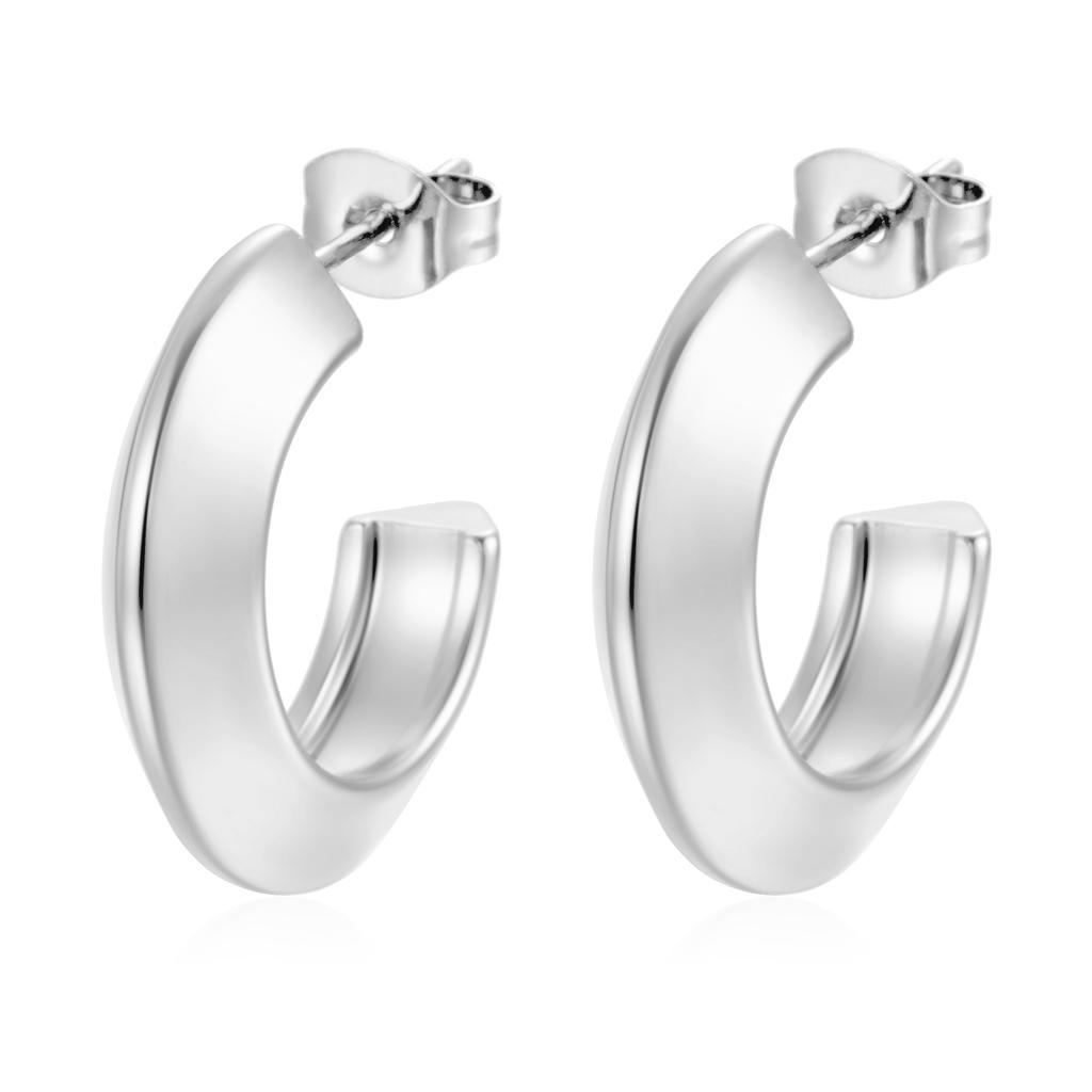 Autumn and winter new titanium steel earrings French fashion simple high-end jewelry personalized niche geometric earrings