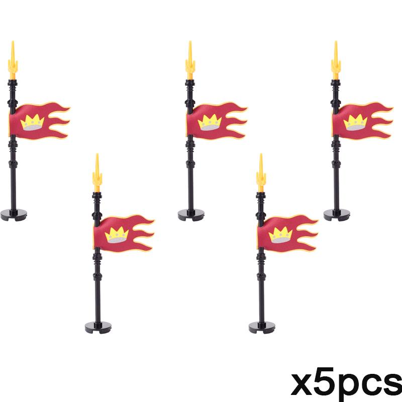 MOC Mittelalterliche Flagge Burg Serie Bausteine Figuren Zubehör Löwe Adler Altes Rom Burg Ritter Umhang Steine Spielzeug Geschenk
