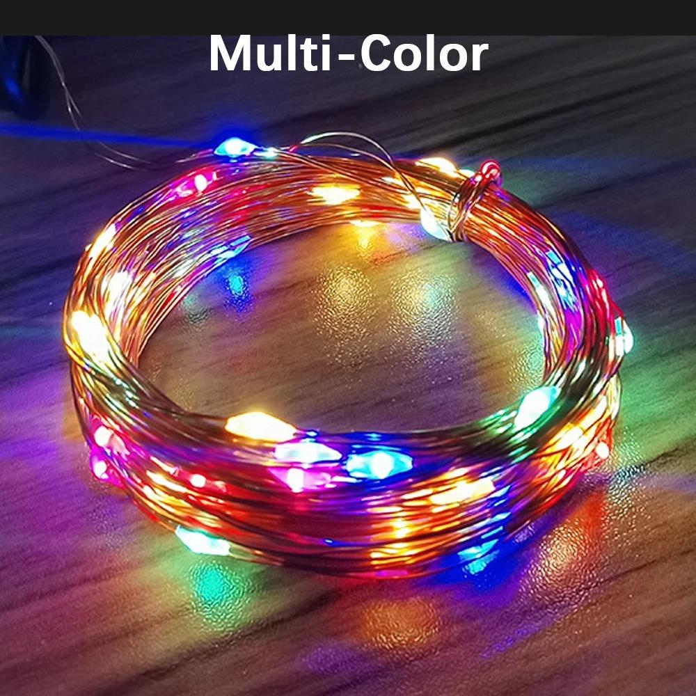 

USB Powered String Light, 1-10m White/Warm White/Multi-Color Fairy String Lights for Wedding Party Christmas Festival Decor 1m 10LEDs