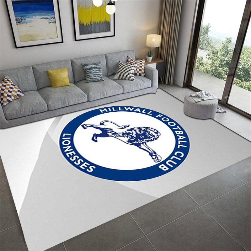Tappeto Nuovo Millwall FC 2025 per Soggiorno Camera da Letto Casa Decorazione Divano, Tappetino Antiscivolo per Giochi Bambini