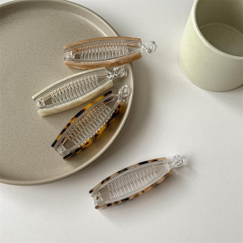 Acetate Banana Clip Korean Ponytail Hair Grab Crocodile Hairpin Girls Women Headwear Hair Styling Tools Accessories