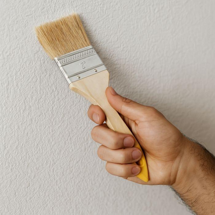 Flat Paint Brushes - Renovation & DIY - Set of 3 - 25-38-50 Mm - Synthetic Fibers - Ergonomic