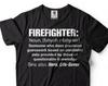 Firefighter T-Shirt Gift For Firefighter Funny Occupation Noun Definition Life-Saver Tee Shirt