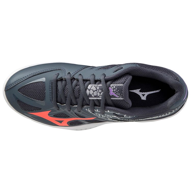 Mizuno Thunder Blade Shock Absorbing Non-Slip Durable Low-Top Volleyball Shoes Unisex Sneaker Dark-Blue V1GC197066