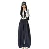 Amber Streamer Drawstring Scimitar Pants Women's Autumn New High-waisted Narrow Wide-leg Pants Loose Casual Sweatpants