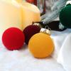 12Pcs/Set Flocking+PET Christmas Tree Ball Ornament Xmas Decorative Hanging Decoration