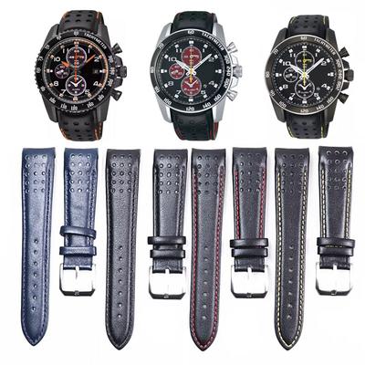 21mm Breathable Leather Watchband for Seiko Watch Strap Sportura Series Barcelona SNAE SNP SRG SUN SPC089 SSC Curved Bracelet