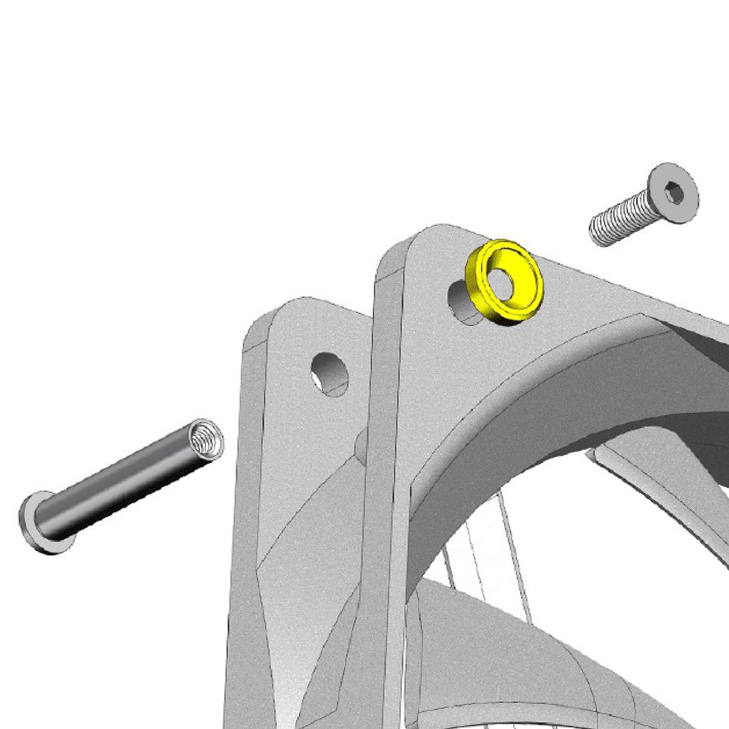 4set High-Quality Metal Screws for 25mm Thickness Computer Fan Flat Head Mount Quality Computer Replacement Screws