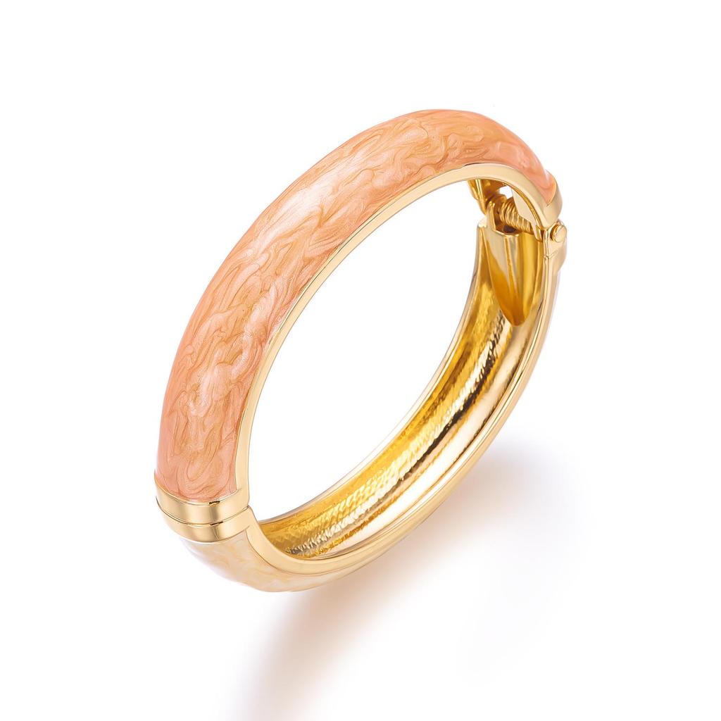 Vintage Geometric Gradient Drip Oil Wide Bangle Bracelet Accessories