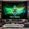 Wall Hanging Tapestry Custom NameBorussia Mönchengladbach Pattern Personalized Printed Fabric Wall Decor
