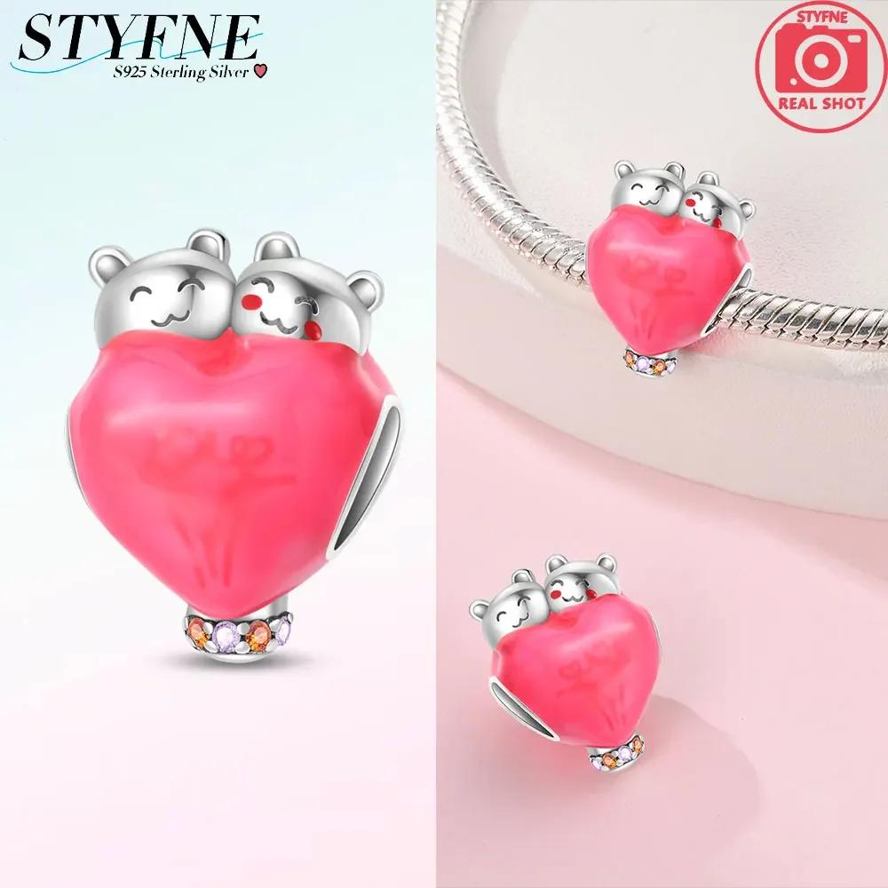 Charms New Copper Moon Bear Astronaut Colorful Luminous Series Beads Fit Pan Original Bracelets Diy Fine Jewelry