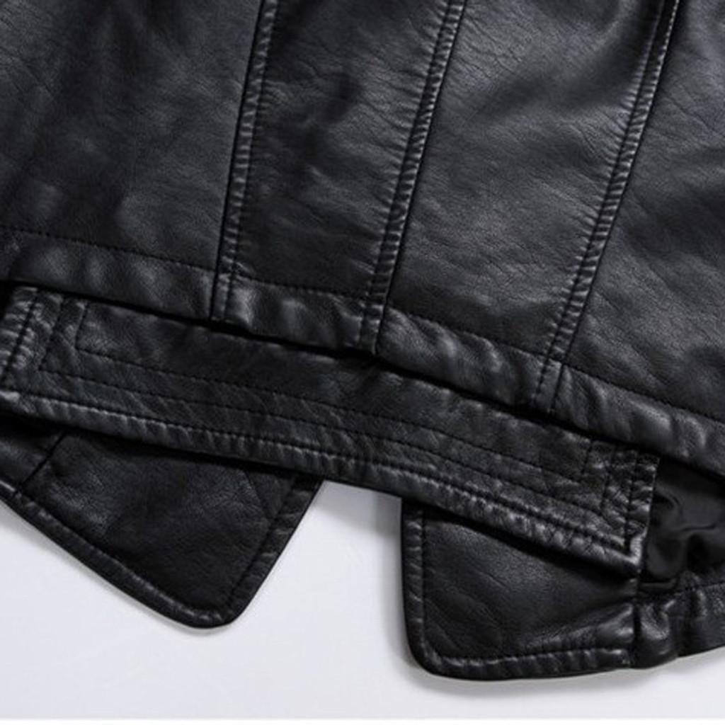 Jachetă din piele cu fermoar pentru femei la modă