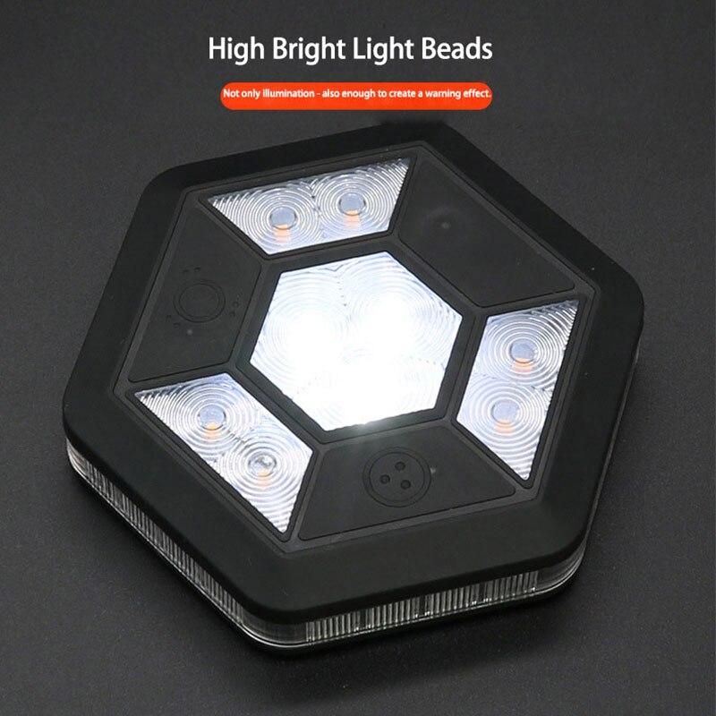 Car Rechargeable Warning Light COB Ceiling Roadblock Flashing Lamp Rescue Strobe Magnetic Outdoor Camping Emergency Work Lights