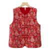 Spring 2026 Women's Chinese Style Jacquard Vest with Frog Buttons - Retro & Stylish