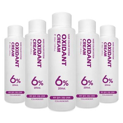 Cellribbon Crema Colorante Ossidante Ossidante 6%, 100ml, 5 pz.
