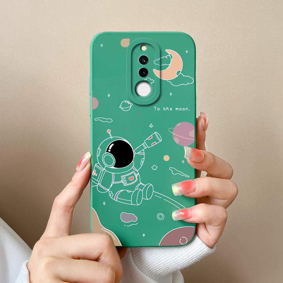 Case For Xiaomi Redmi 8 8A Pro Cute Astronaut Liquid Silicone Phone Shell Camera Lens Protection Back Cover For Redmi8 8 A 8APro