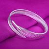 Women Bracelets Sterling Silver Feather Jewelry Accessories Girl Kids Gifts