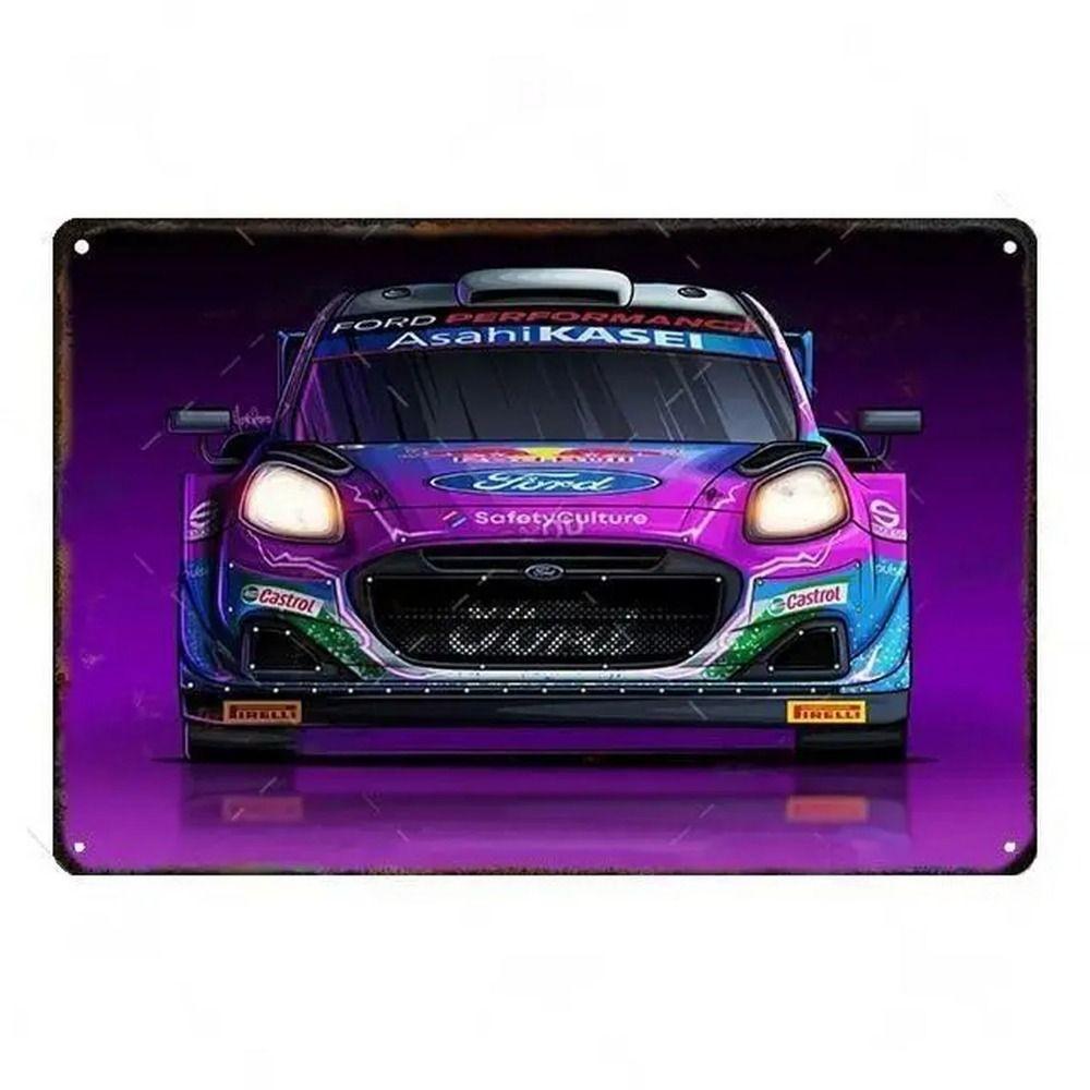 Kovová nástěnná cedule Bar v garáži, Dekorativní plaketa do interiéru auta 20x30cm