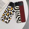 Leopard Print Pink Case For Samsung Z Flip 6 5G Galaxy Z Flip 5 4 3 5G Black Hard Cell Phone Cover Luxury PC Shell Coque