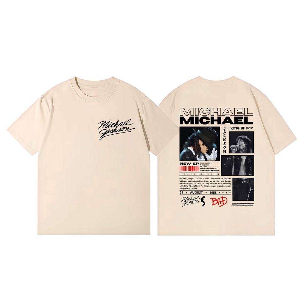 90s Classics Michael Jackson Graphic T Shirts Fashion Rock Vintage Short Sleeve Tshirt Men Women Casual Loose Cotton Tshirts
