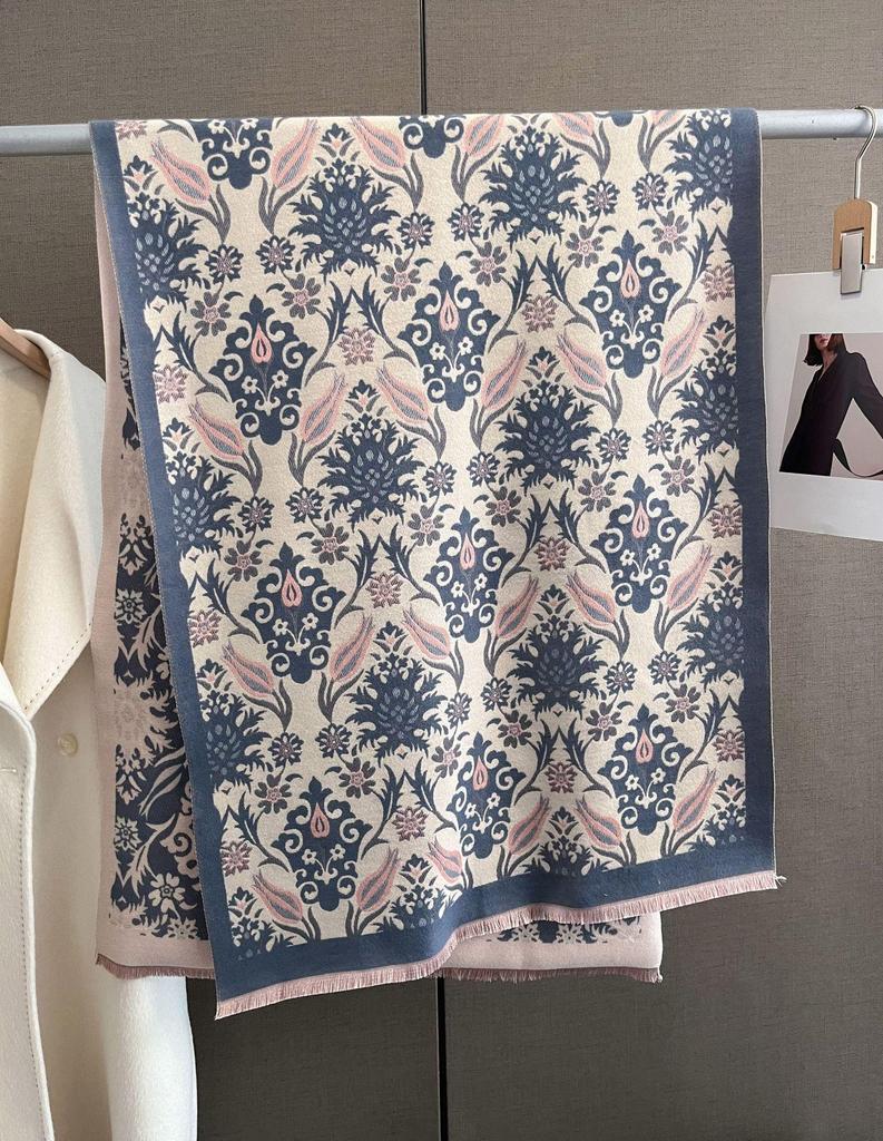 2023 Women's Winter Imitation Cashmere Scarf - Korean Style Cashew Pattern Warm Shawl and Neck Warmer