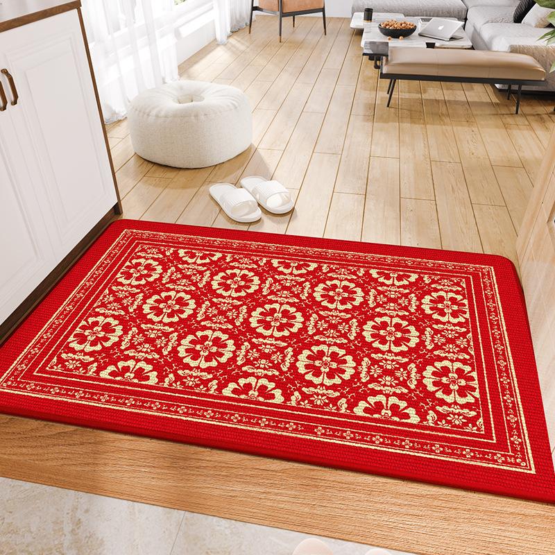 Nový čínský vstup a výstup bezpečný novoroční podložka do dveří Červená slavnostní podložka protiskluzová novoroční dveře odolné proti opotřebení