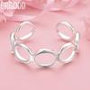 925 Sterling Silver Adjustable Circle Bangle Wedding Jewelry