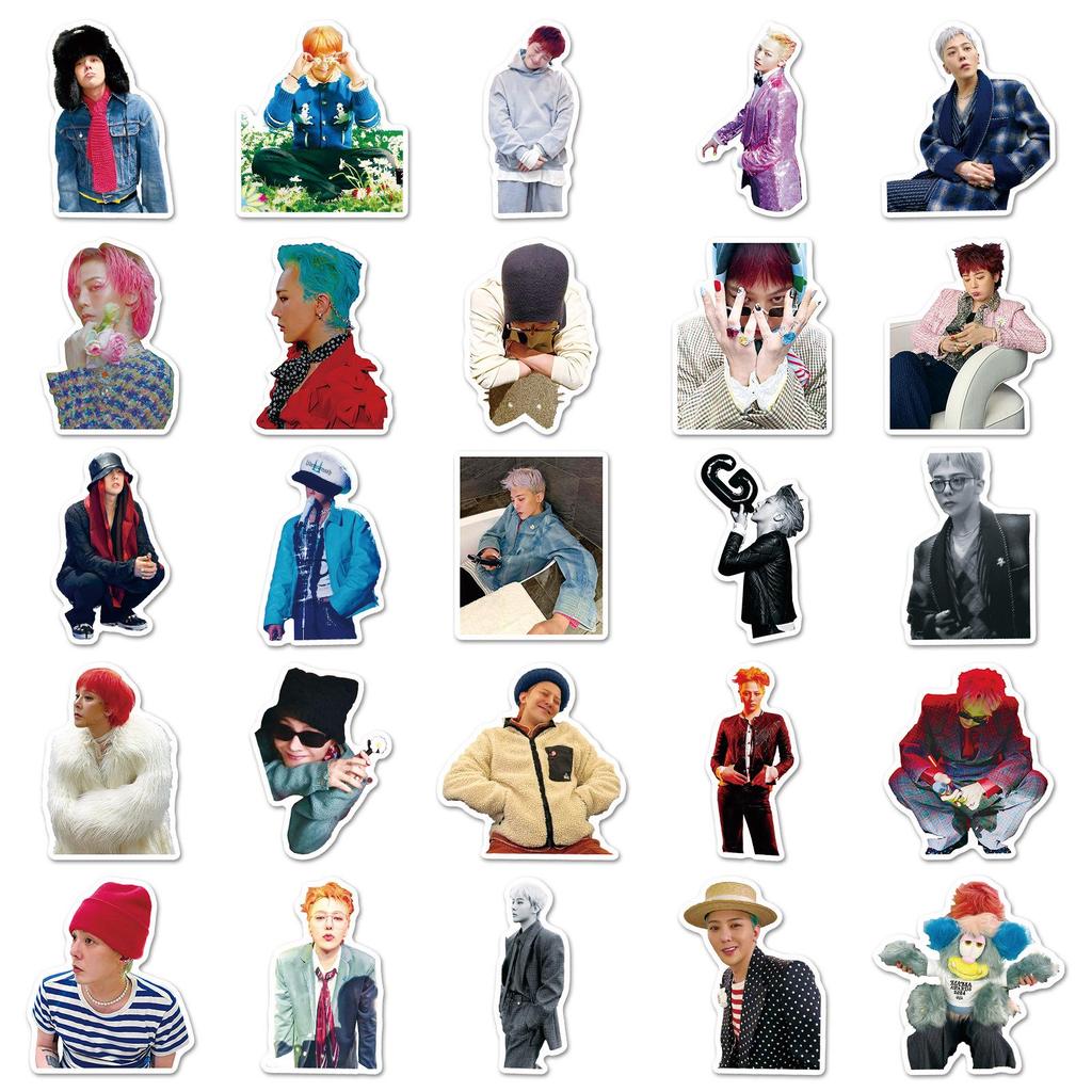 G-Dragon Idol Support Stickers: 50 Waterproof Sheets for Diary, Phone, Car