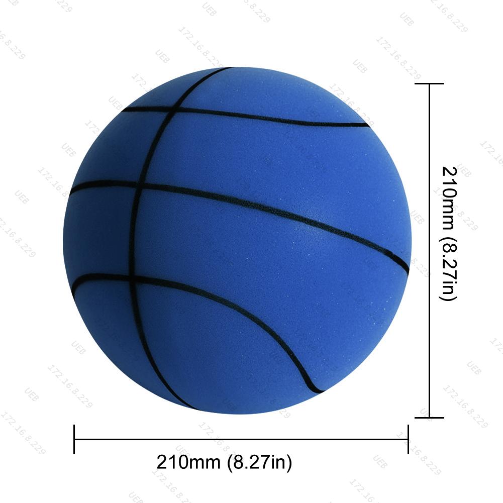 Silent Basketball Foam Size 7/5 Grooved Airless Foam Basketball for Quiet Dribbling Indoor Training Mute Bounce Basketball Ball