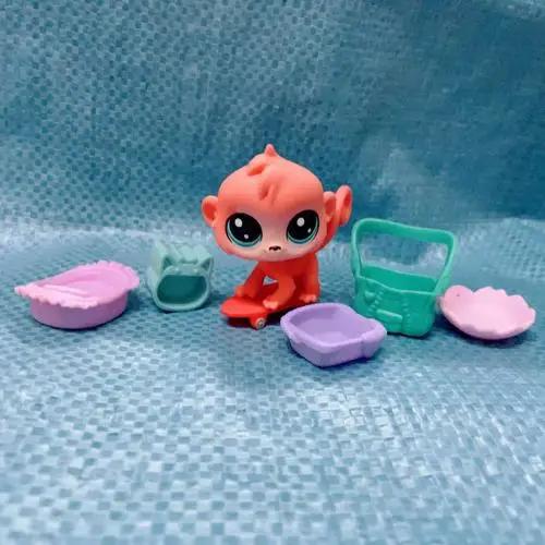Hasbro Littlest Pet Shop Cartoon Q Edition Animal Mini Stands Short Hair Kitten Dog Cute Big Eye Children's Figures Toy