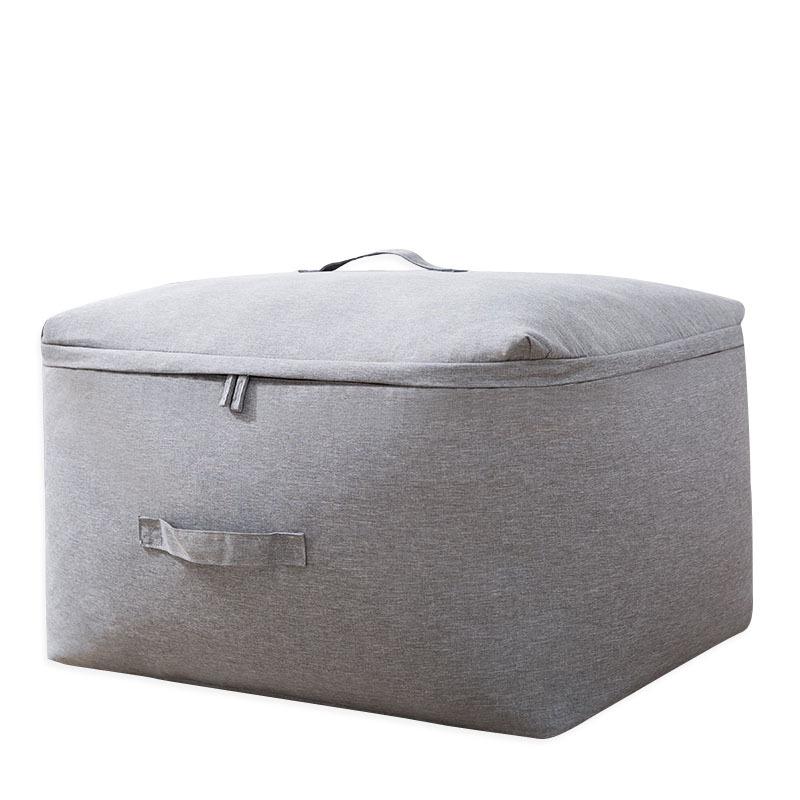 Grey Thickened Large Capacity Clothes Storage Bag Home Wardrobe Moisture-proof Organizer Portable Moving Luggage Packing Bag
