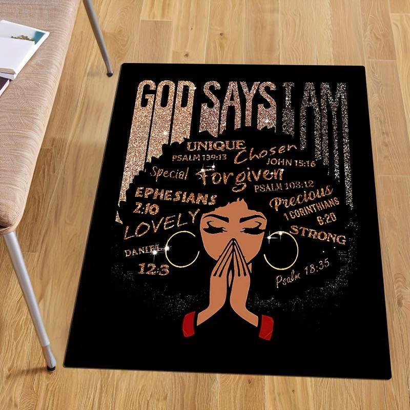

1pc Luxurious Crystal Velvet Rug, 800g/m², with Inspiring Black Beauty Design, Non-Slip and Machine Washable - Perfect for Living Room, Bedr 60cm x 90cm