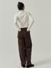 SORRY, TOO MUCH LOVE High Neck Button Down Ribbed Top_Ivory