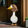 3 Pcs Porch Goose Braid Wig Outdoor Goose Statues Outfit Accessories