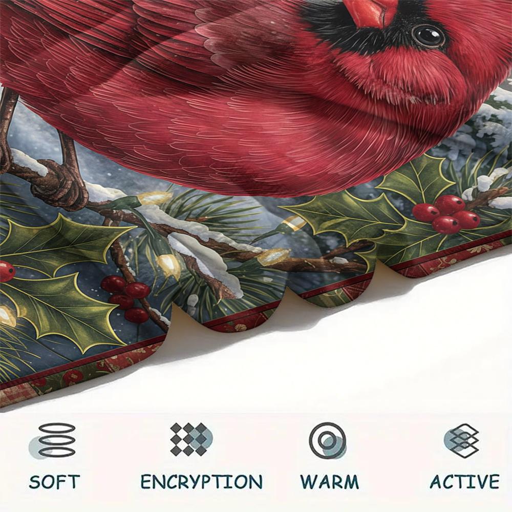 1 Adet Karikatür Baskılı Flanel Battaniye, Yüksek Kalite, Her Mevsim İçin Rahat, Ev Dekorasyonu, Sıcaklık ve Konfor, Noel Doğum Günü Hediyesi İçin Mükemmel