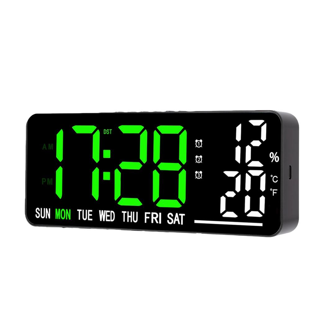 LED Digital Wall Clock Power Off Memory Perpetual Calendar Large Display Digital Clock for Home Office School