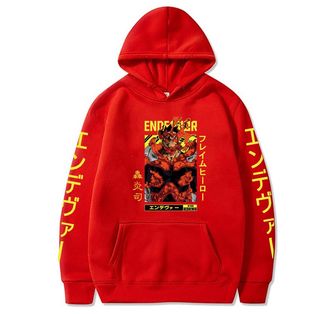

Аниме Моя геройская академия Энджи Тодороки Графический принт с капюшоном для мужчин и женщин Распространенные толстовки с капюшоном Свободная уличная одежда Мужская толстовка Harajuku 4XL красный