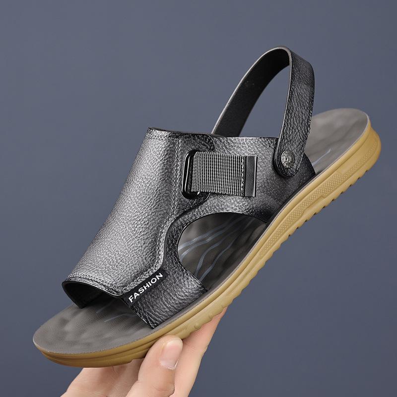 Sandals Men's New Summer Outdoor Waterproof and Non-slip Sandals Men's Soft-soled Driving Beach Slippers